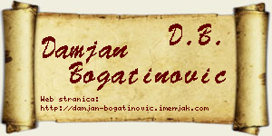 Damjan Bogatinović vizit kartica